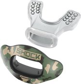 Shock Doctor Interchange - Châssis + Shield | couleur am vert camouflage | protège-dents, accessoire, protège-dents | convient à plusieurs sports | Football américain|