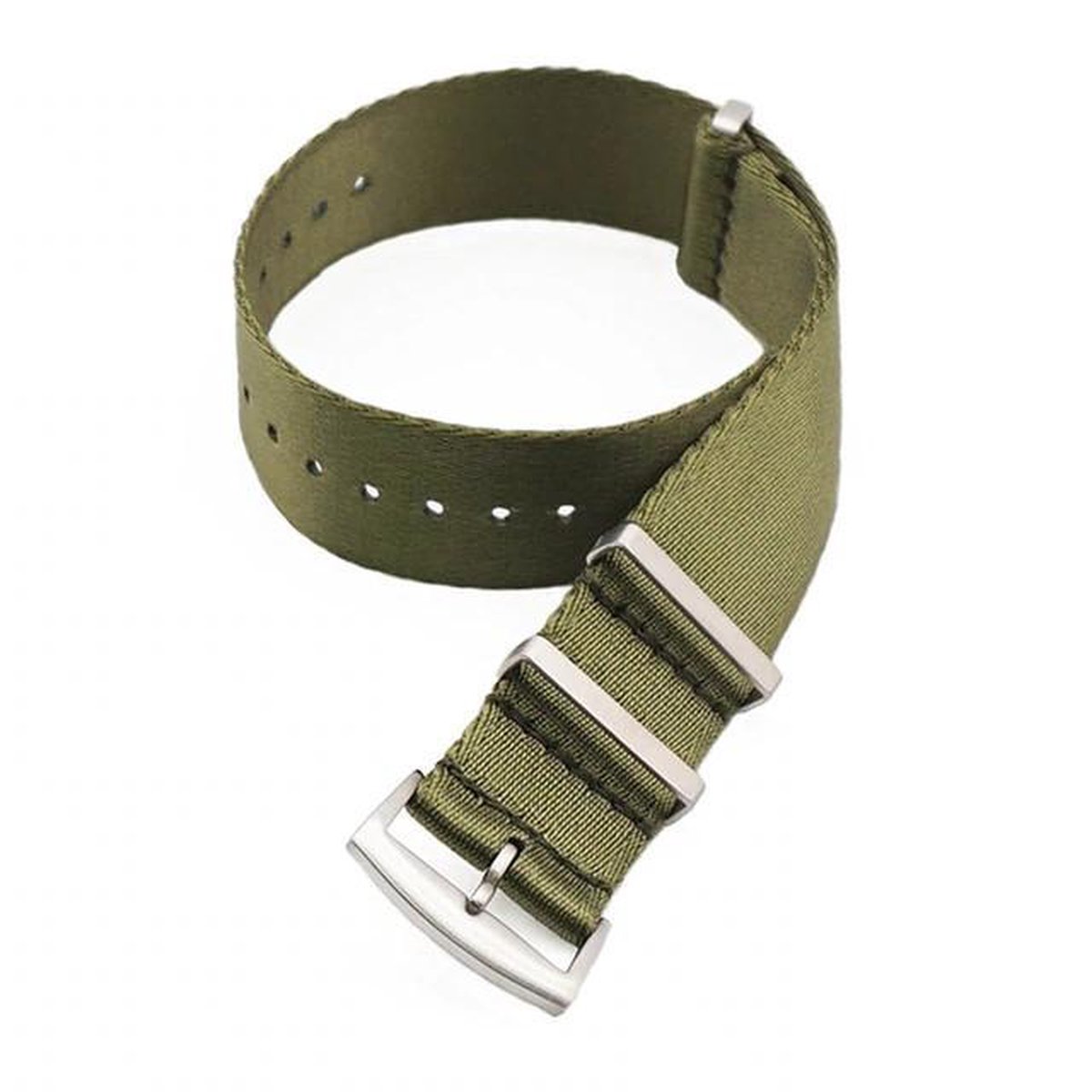 NATO Strap - Horlogebandje - Premium - Leger Groen - Army Green - 20 mm - Inclusief Watchtool