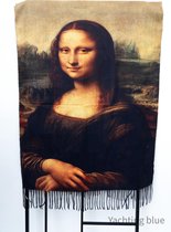 Sjaal - dames - Mona Lisa - Leonarda da Vinci - katoen - wol - museumsjaal - mode en kunst - kado vrouw - kado dames -