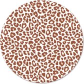 Muurcirkel leopard terracotta Ø 40 cm / Forex