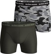 Björn Borg Camo Grey 2-pack heren boxershorts maat M