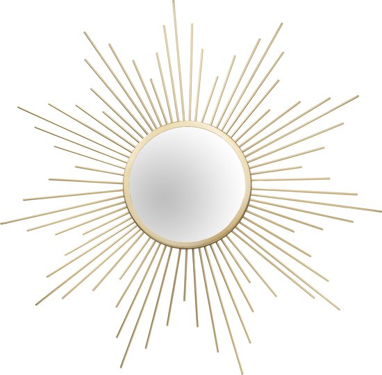 KILAMY - Miroir soleil en Métal rond env.60 cm - or | bol