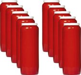 Spaas - Noveen stompkaarsen - 9 dagenbrander - 18 x 7 cm - 10 stuks - Rood - Voordeelverpakking