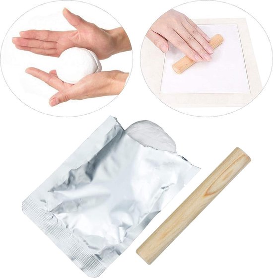 Baby Fotolijst Klei Afdruk - Kraamcadeau Meisje / Kraamcadeau Jongen - Kleiafdruk hand / voet van Jollein — afbeelding 2