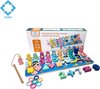 Afbeelding van het spelletje Houten Vormenspel Vissen & Tellen magneet uitgebreid | magneetvissen kinderen | vissenspel peuter | vissenspel hout - motoriek speelgoed 3 jaar