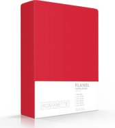 Excellente Flanel Hoeslaken Lits-jumeaux Rood | 160x200 | Ideaal Tegen De Kou | Heerlijk Warm En Zacht