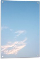 Tuinposter – Wolken aan Blauwe Lucht - 60x90cm Foto op Tuinposter  (wanddecoratie voor buiten en binnen)