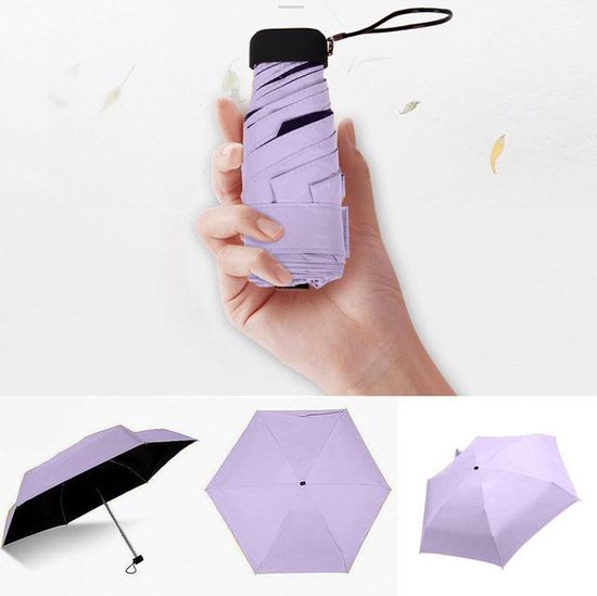 Lichtgewicht Paraplu | Mini Paraplu | Handtas Paraplu | Paars