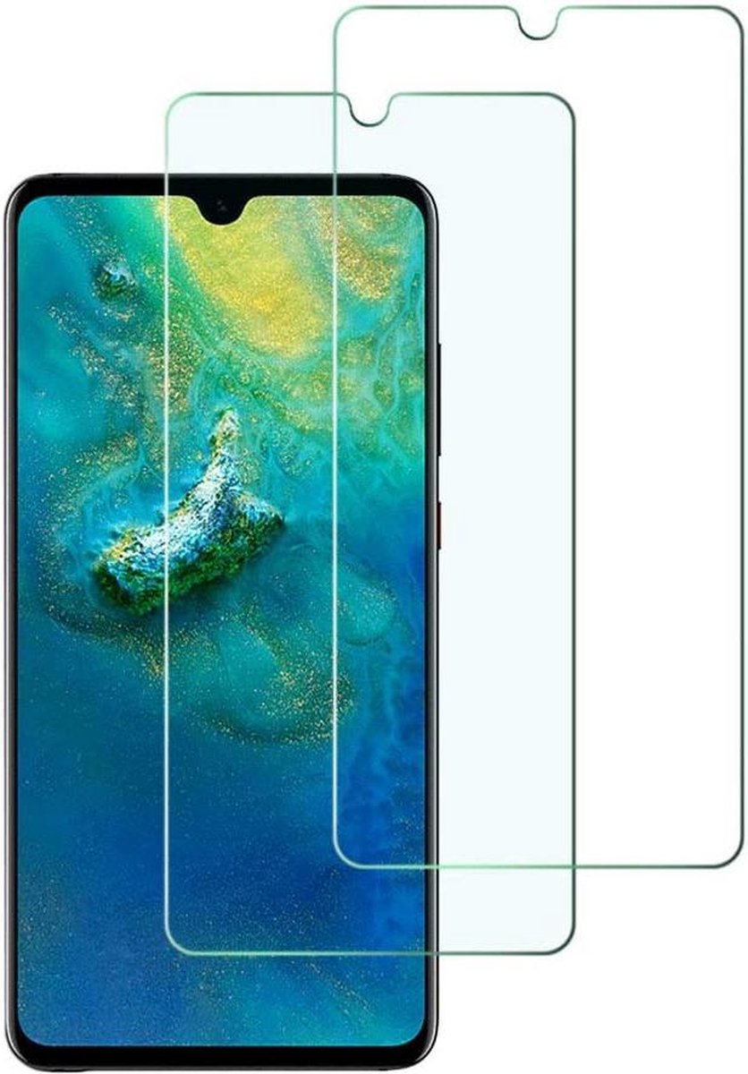 Screenprotector Glas - Tempered Glass Screen Protector Geschikt voor: Huawei Mate 20 - 2x