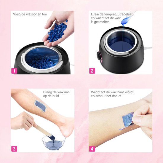 Allures Luxe Wax Set 400g Wax Beans 30 Spatels PreWax en After