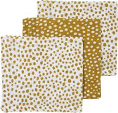 Meyco 3-pack monddoekjes Cheetah honey gold