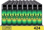 Clipper Aansteker - Amsterdam Neon Leaf - 4 stuks
