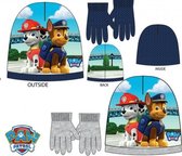 Paw Patrol Muts + Handschoenen Blauw 54 cm