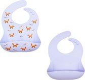 PEACHY® Baby Silicoon Slabbetje - Slab - Siliconen slabber - Peuter slabber - Bib - Moederschapsgeschenk - BPA-vrij - Afwasbaar - Opvangbakje - Kraamcadeau voor jongen en meisje -