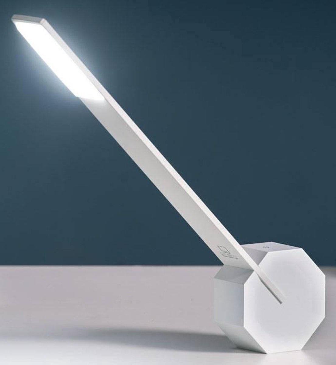 Gingko Bureaulamp Tafellamp - Octagon One wit - oplaadbaar