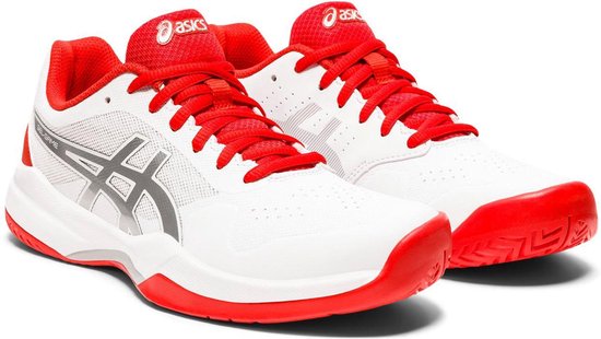 Asics Asics Gel-Game 7 Chaussures de sport - Taille 37,5 - Femmes - Blanc /  Rouge / Argent | bol