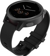 Siliconen Smartwatch bandje - Geschikt voor  Garmin Vivomove 3s siliconen bandje - 39mm - zwart - Strap-it Horlogeband / Polsband / Armband