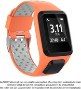 Oranje Grijs sporthorlogebandje voor Tomtom Adventurer, Tomtom Spark, Tomtom Spark 3, Tomtom Runner 2, Runner 3 - Golfer 2 - horlogeband - polsband - strap