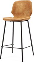 Industriële barkruk - Barkruk - Industrieel - Barstoel - Stoel - Kruk - Sfeer - Trendy - Bar Chair - Chair - Cognac - 94 cm hoog