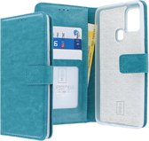 CaseBoutique Bookcase hoesje geschikt voor Samsung Galaxy A21s - Effen Turquoise - Kunstleer