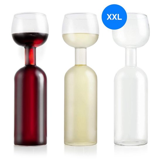 Alsjeblieft kijk Reisbureau Smelten Senza Tempo XXL Wijnglas - Voor een hele fles wijn - 0,75 L - Groot wijnglas  -... | bol.com