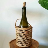 Nusa Originals - Handgemaakte Set Rotan Wijnemmers - Fairtrade - Duurzaam - 24x16cm en 20x13cm