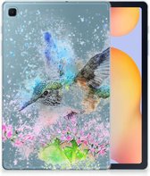 Cover Samsung Galaxy Tab S6 Lite | Tab S6 Lite 2022 Print Case Vogel met transparant zijkanten