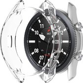 Samsung Watch 3 41mm Screenprotector + Hoesje - Samsung Galaxy Watch 3 41mm Siliconen Case Transparant - Volledige 360 Graden Bescherming