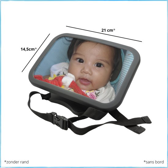 Autospiegel Baby - Baby Autospiegel - Baby Spiegel Auto - Achterbank Spiegel Baby - Kinderspiegel Auto - Verstelbaar- Universeel van KraftKidzz — afbeelding 4