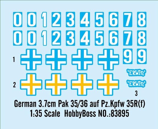 1:35 HobbyBoss 83895 Allemand 3.7cm Pak 35/36 auf Pz.Kpfw 35R (f)