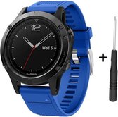 Blauw Siliconen Bandje voor Garmin Fenix 5S / Garmin Fenix 5S Plus - Horloge band - Wearable - Activity Tracker – 20 mm blue smartwatch strap - band