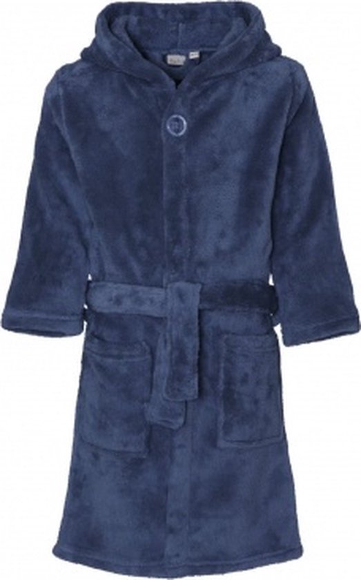 Playshoes - Fleece badjas met capuchon - Donkerblauw - maat 110-116cm