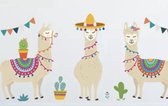 Muursticker Kinderkamer - Dieren - 105 X 50 CM - Alpaca