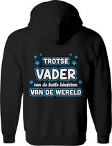 Vader vest  – Papa vest met capuchon Heren – Perfect Vaderdag Sweatvest  - Geschenk vest Cadeau – Hoodie met rits - Maat M