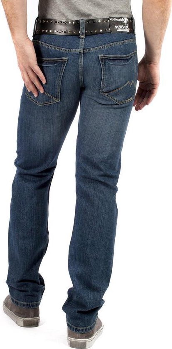 MASKOVICK Heren Jeans Clinton stretch Regular - Dark Used- W32 X L30