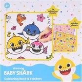 Baby Shark - Baby shark speelgoed - Kleurboek - Stickerboek - 3+