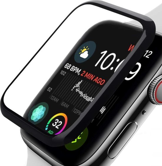 2 Stuks Apple Watch 44MM 10D FULL COVER EXTRA Sterk Screenpotector  Beschermglas voor | bol.com