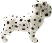 Spaarpot Engelse Bulldog Max zwart wit met vlekjes