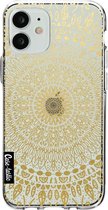 Casetastic Apple iPhone 12 Mini Hoesje - Softcover Hoesje met Design - Gold Mandala Print