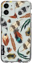 Casetastic Apple iPhone 12 Mini Hoesje - Softcover Hoesje met Design - Feathers Multi Print