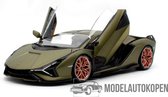 Lamborghini Sián FKP 37 (Legergroen) 1:18 Bburago - Modelauto - Schaalmodel - Model auto - Schaal auto - Miniatuurautos - Miniatuur auto