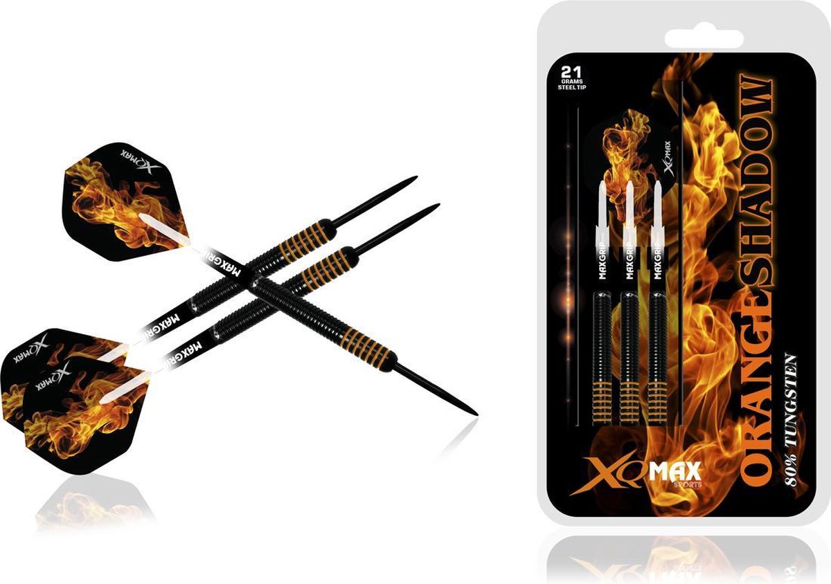 XQ Max - Orange Shadow - darts - 25 gram - dartpijlen - 80% tungsten - steeltip - Orangeshadow