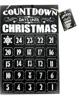 Advent Kalender- Aftellen naar Kerst - met Krijtbord incl. Krijtje