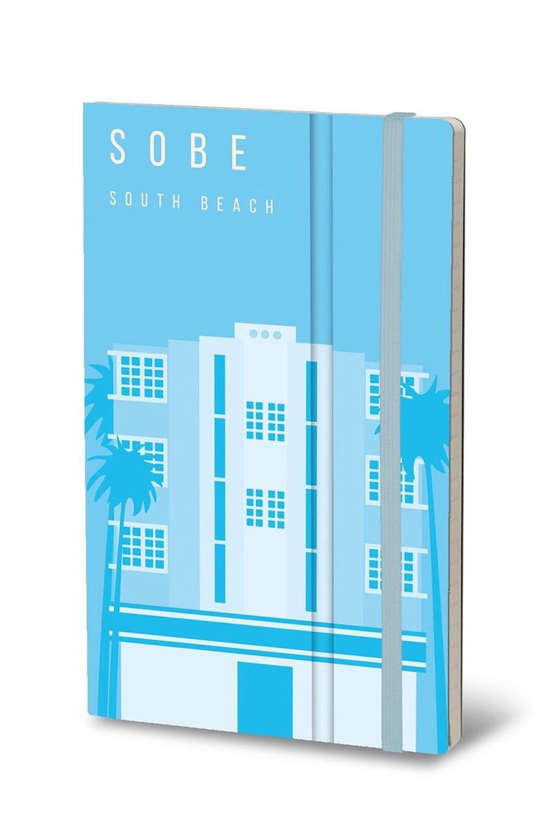 Stifflexible Notitieboek South Beach 13 X 21 Cm Papier Blauw
