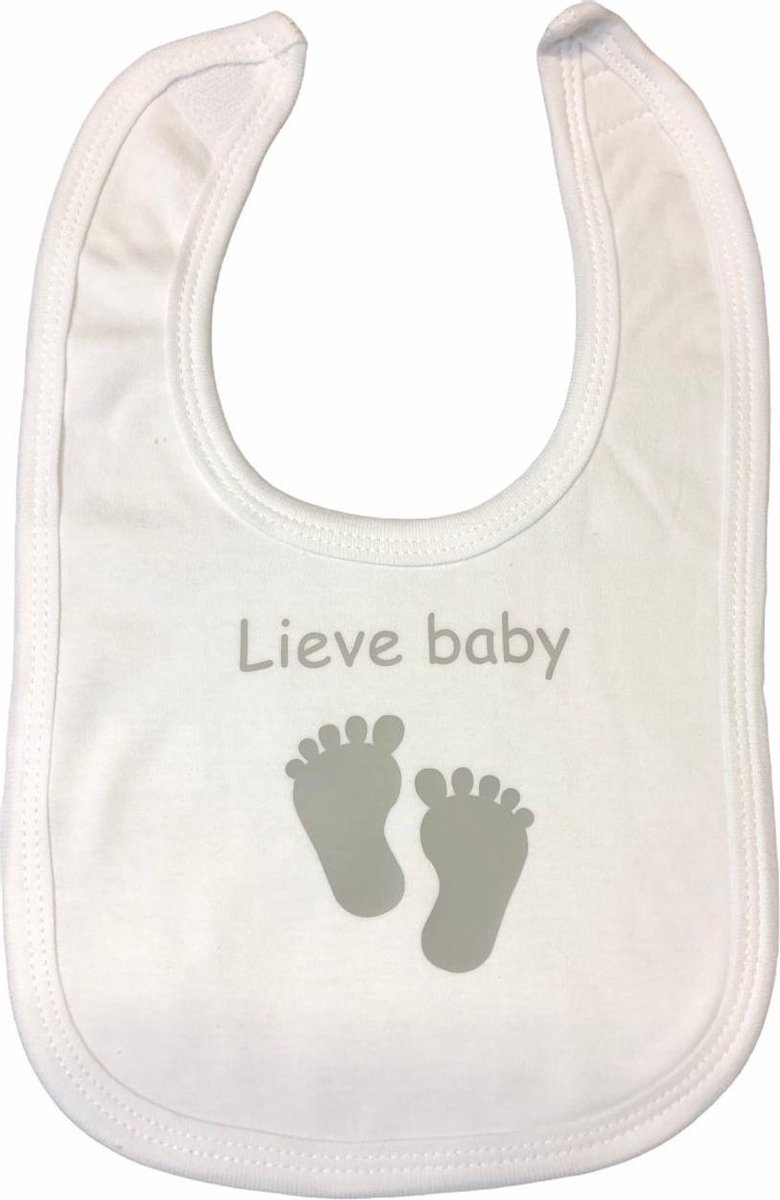 Goedkoopste Soft Touch Slabber Lieve Baby Jongens 33 Cm Katoen Wit/grijs