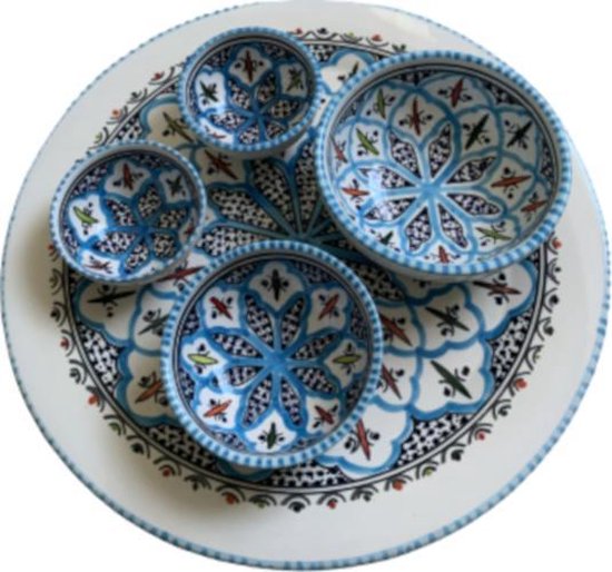 Tapas Party set 5 delig Turquoise Blue Fine TP.PY.TB Dishes & Deco