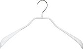 [Set van 5] MAWA 42L - metalen kledinghangers 'ECO & SKIN friendly' met brede schouders en speciale witte anti-slip coating, 42cm breed