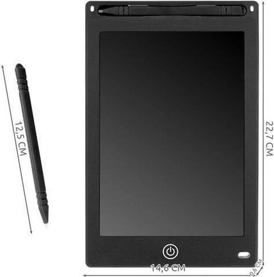Grafische tablet voor tekenen voor kinderen – 8,5 Inch Elektronische LCD TekenTablet -Schrijftablet voor kinderen zwart
