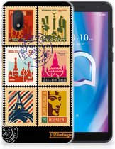 GSM Hoesje Alcatel 1B (2020) Trendy Telefoonhoesjes Postzegels