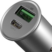 2 in 1 Autolader 30W met USB C & USB A 4.0 - Snellader - Car Fast Charger